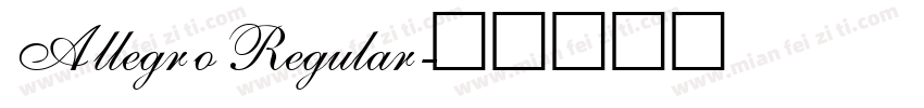 Allegro Regular字体转换